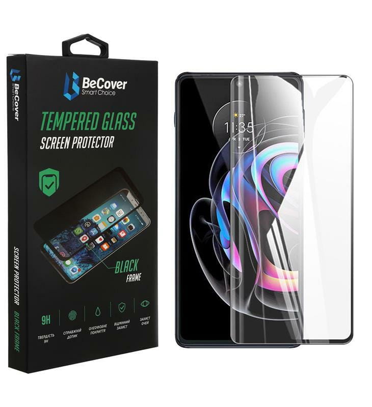 Защитное стекло BeCover для Motorola Moto Edge 20/20 Pro Black (706897)