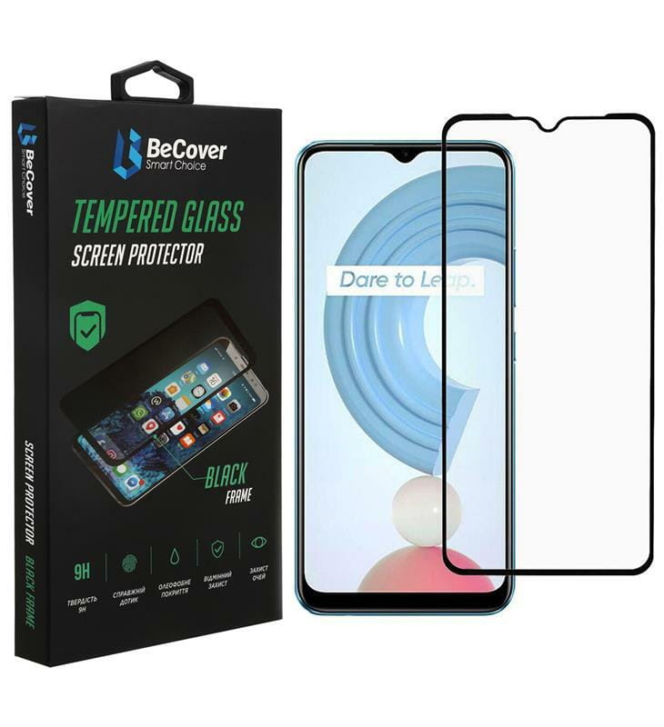 Защитное стекло BeCover для Realme C21Y Black (706904)