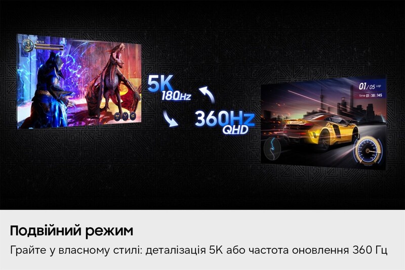 Монiтор Samsung 27" Odyssey Gaming G8 (LS27HG800EFXUA) IPS Black 180Hz