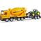 Фото - Машинка Same Toy Truck Бетонозмішувач жовтий з бульдозером (98-88Ut-2) | click.ua