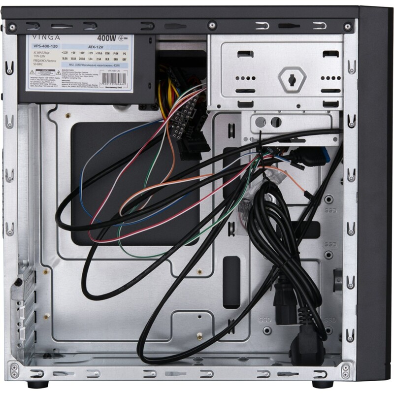 Корпус Vinga CS301B 400 W Black