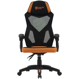 Крісло для геймерів Canyon Wave MCH02 Mesh Black/Orange (CNE-MCH02)