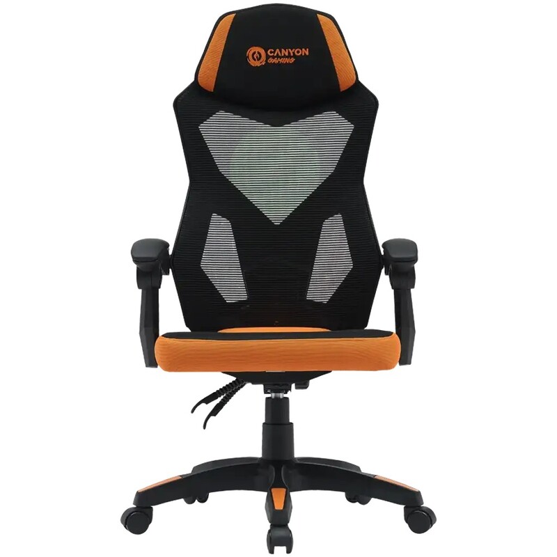 Крісло для геймерів Canyon Wave MCH02 Mesh Black/Orange (CNE-MCH02)