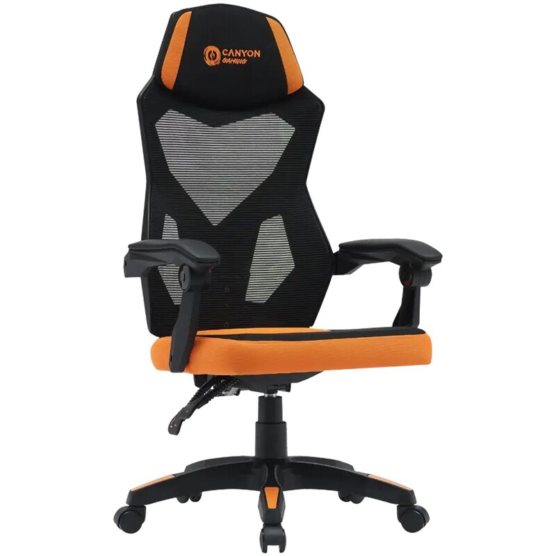 Крісло для геймерів Canyon Wave MCH02 Mesh Black/Orange (CNE-MCH02)