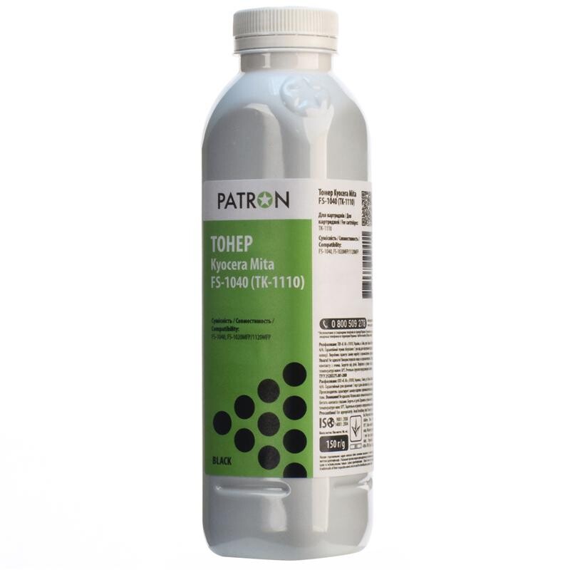 Тонер Patron (PN-KFS1040-150) Kyocera Mita FS-1040 (TK-1110) Black, 150 г