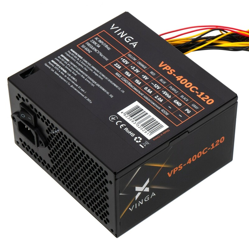 Блок живлення Vinga 400W ОЕМ (VPS-400С-120)