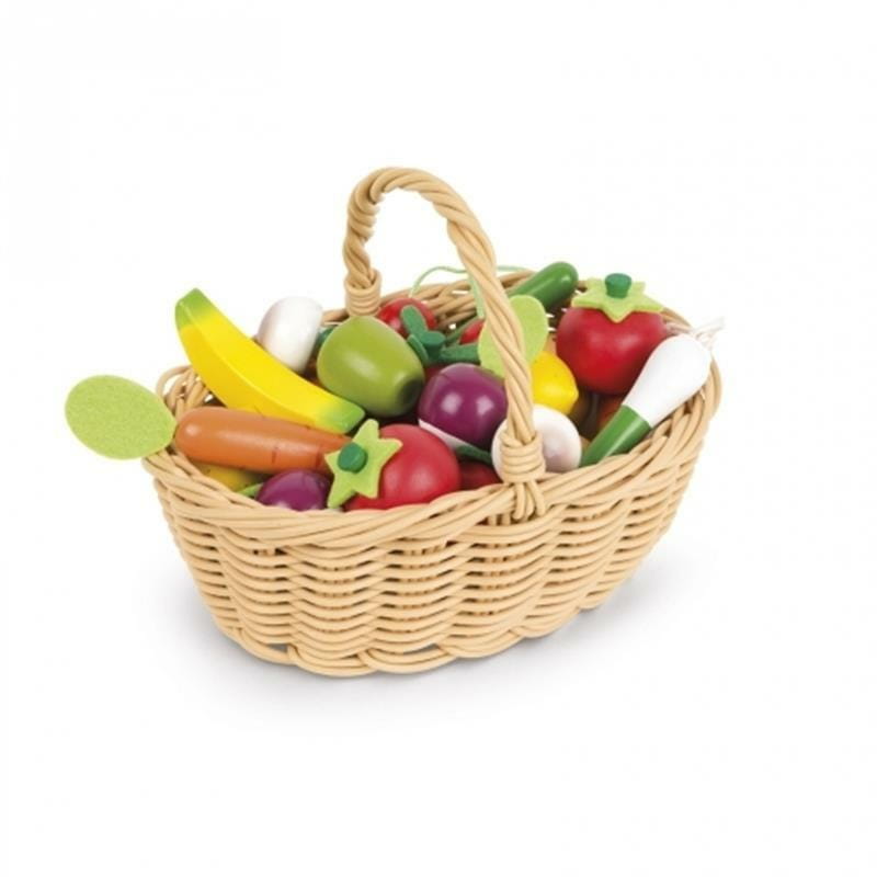 Ігровий набір Janod Кошик з овочами і фруктами (J05620)