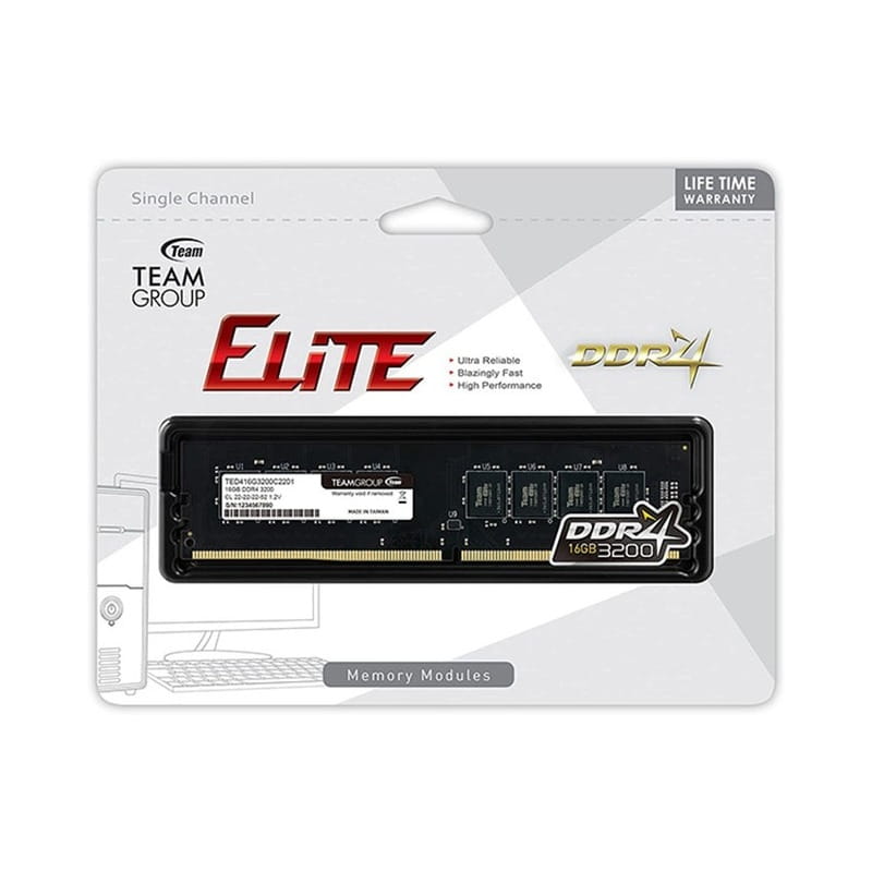 Модуль памяти DDR4 16GB/3200 Team Elite (TED416G3200C2201)