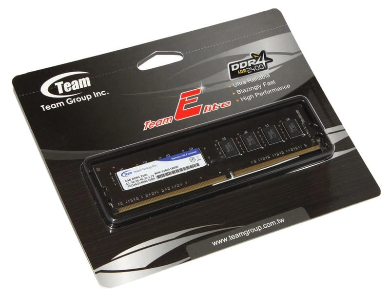 Модуль памяти DDR4 4GB/2400 Team Elite (TED44G2400C1601)