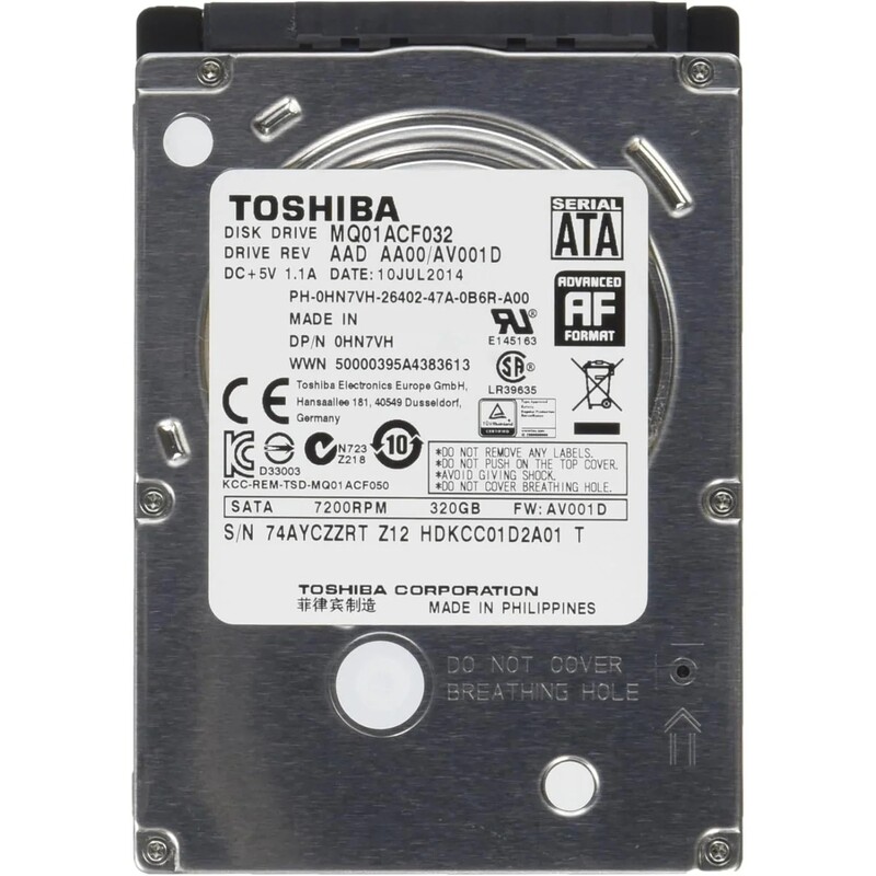 Накопичувач HDD 2.5" SATA  320GB Toshiba 7200rpm (MQ01ACF032)