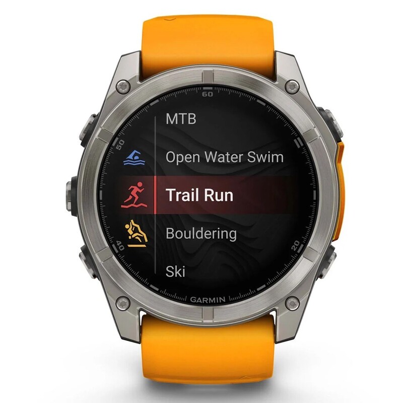 Смарт-часы Garmin Fenix 8 51mm AMOLED Sapphire Titanium with Spark Orange/Graphite Silicone Band (010-02905-11)