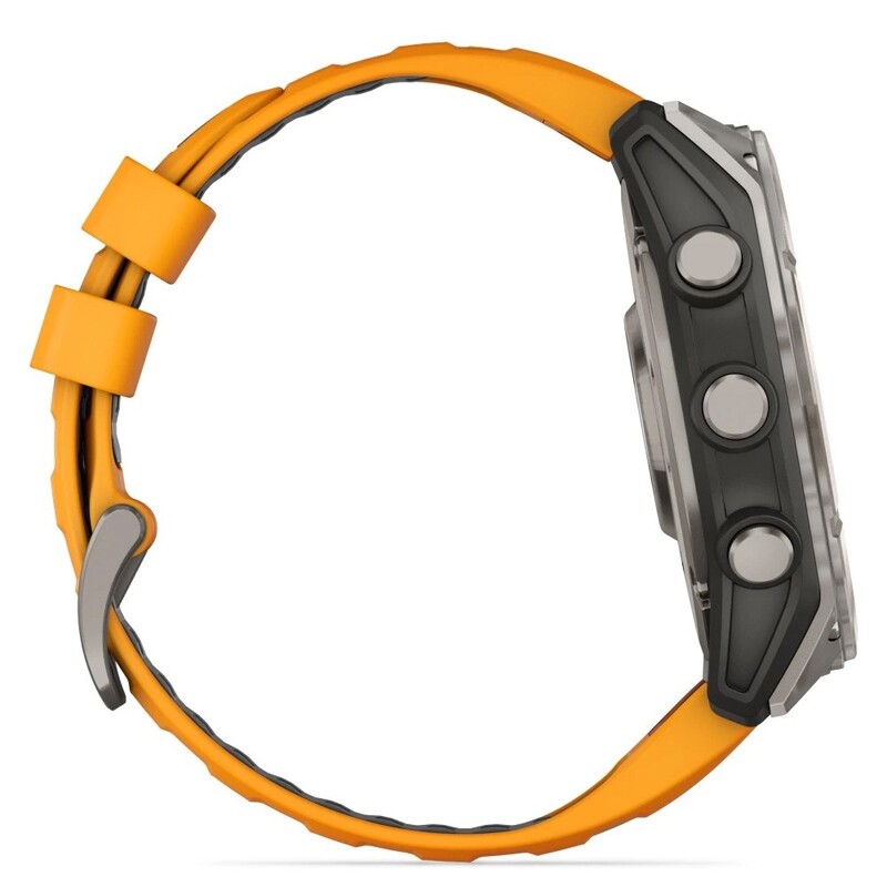 Смарт-часы Garmin Fenix 8 51mm AMOLED Sapphire Titanium with Spark Orange/Graphite Silicone Band (010-02905-11)