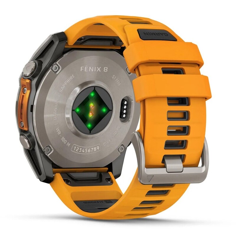 Смарт-часы Garmin Fenix 8 51mm AMOLED Sapphire Titanium with Spark Orange/Graphite Silicone Band (010-02905-11)