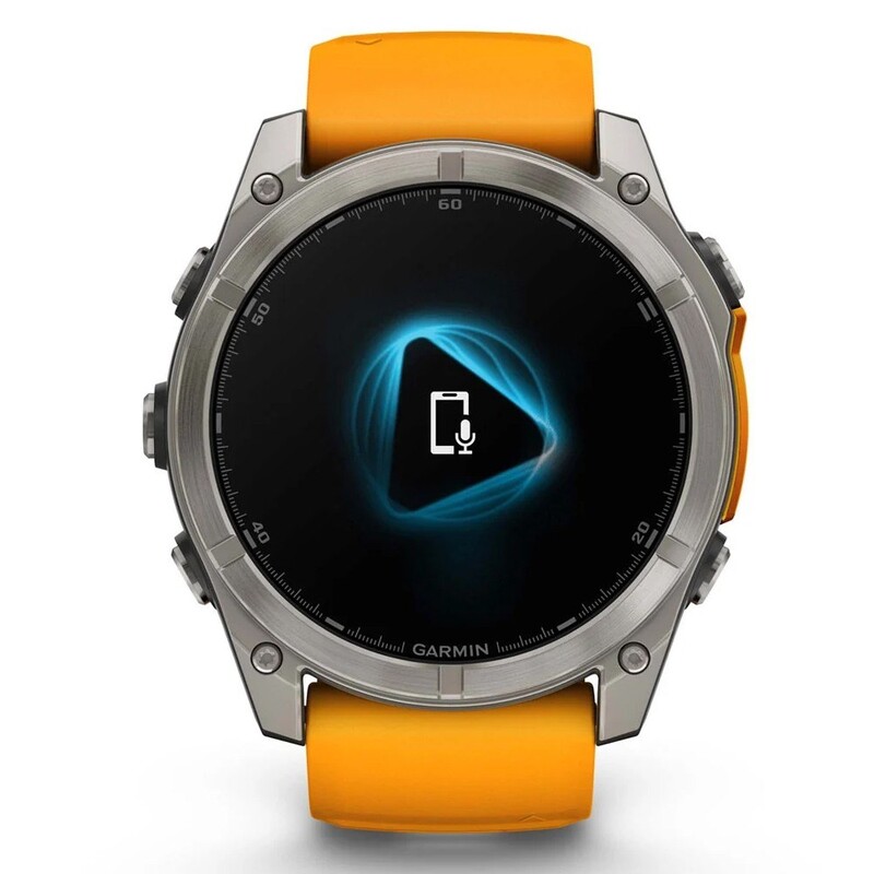 Смарт-часы Garmin Fenix 8 51mm AMOLED Sapphire Titanium with Spark Orange/Graphite Silicone Band (010-02905-11)