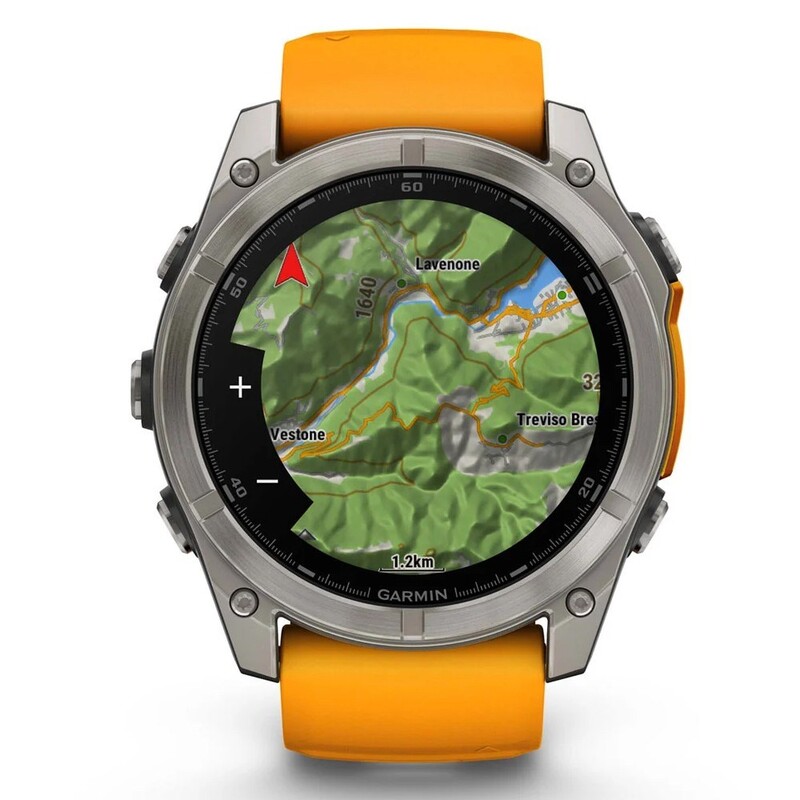 Смарт-часы Garmin Fenix 8 51mm AMOLED Sapphire Titanium with Spark Orange/Graphite Silicone Band (010-02905-11)
