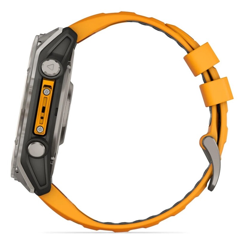 Смарт-часы Garmin Fenix 8 51mm AMOLED Sapphire Titanium with Spark Orange/Graphite Silicone Band (010-02905-11)