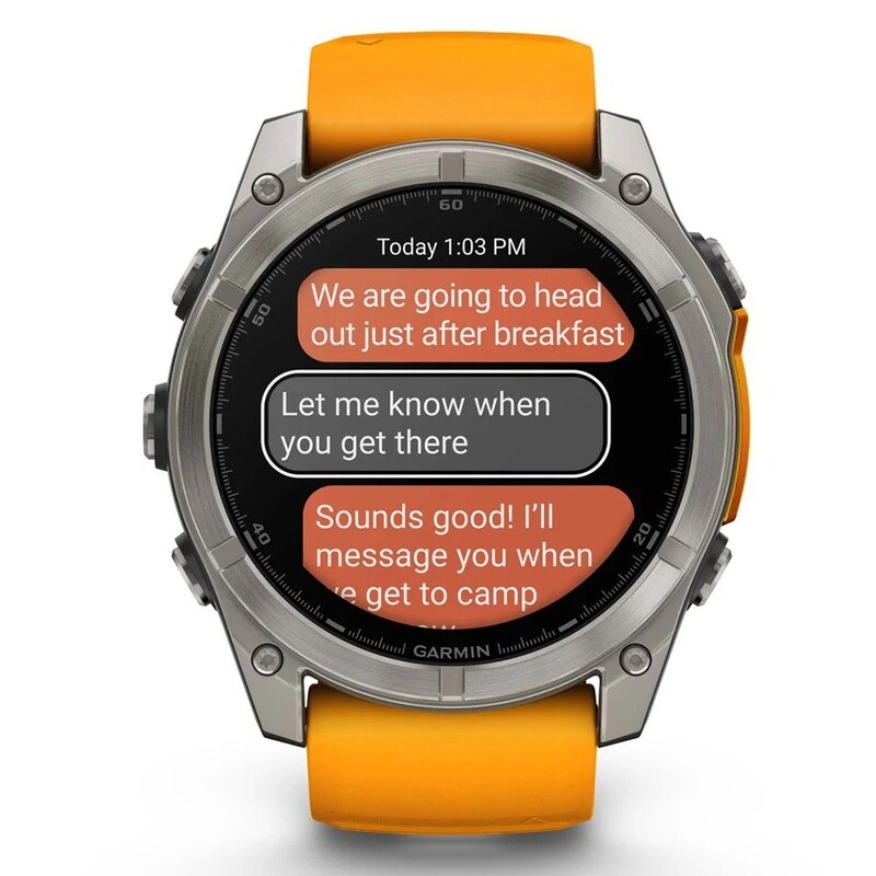 Смарт-часы Garmin Fenix 8 51mm AMOLED Sapphire Titanium with Spark Orange/Graphite Silicone Band (010-02905-11)