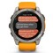 Фото - Смарт-часы Garmin Fenix 8 51mm AMOLED Sapphire Titanium with Spark Orange/Graphite Silicone Band (010-02905-11) | click.ua