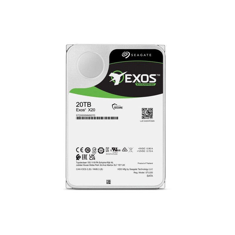 Накопичувач HDD 3.5" SAS 20TB Seagate Exos X20 7200rpm (ST20000NM007H)