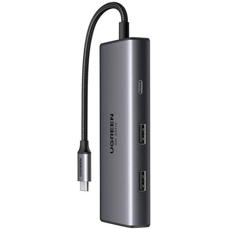 USB-хаб Ugreen CM498 USB 3.1 Type-C - 2xUSB 3.0, 2xHDMI, 2xUSB Type-C (15852)