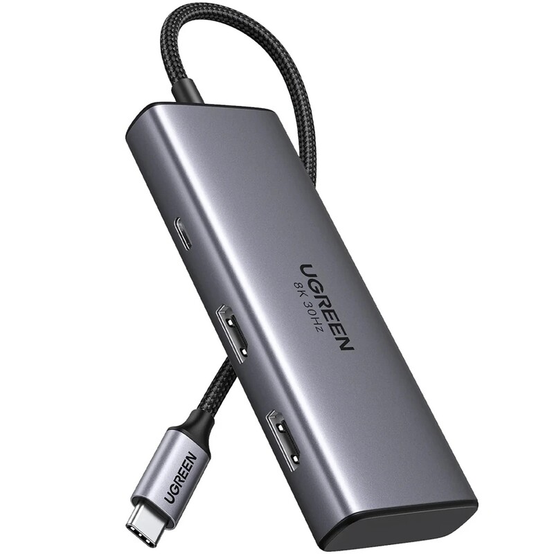 USB-хаб Ugreen CM498 USB 3.1 Type-C - 2xUSB 3.0, 2xHDMI, 2xUSB Type-C (15852)
