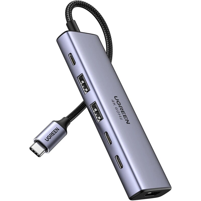 USB-хаб Ugreen CM511 USB 3.2 Type-C - 2xUSB 3.0, HDMI, 2xUSB Type-C PD (35999)