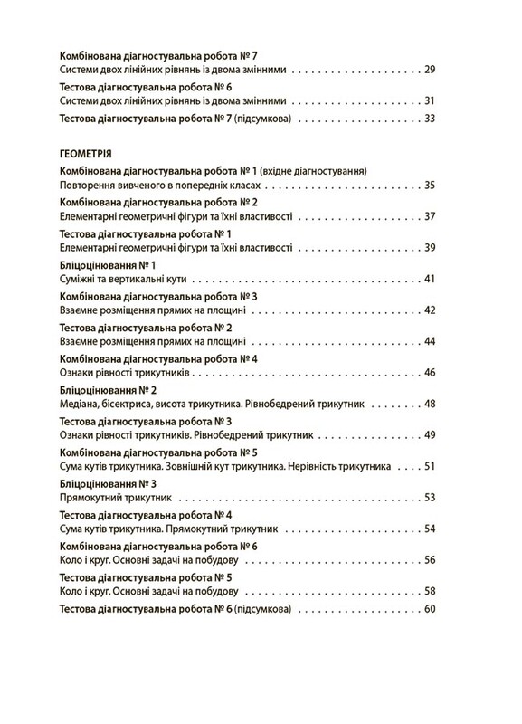Оцінювання. Усі діагностувальні роботи. Алгебра. Геометрія. 7 клас / Ольга Старова