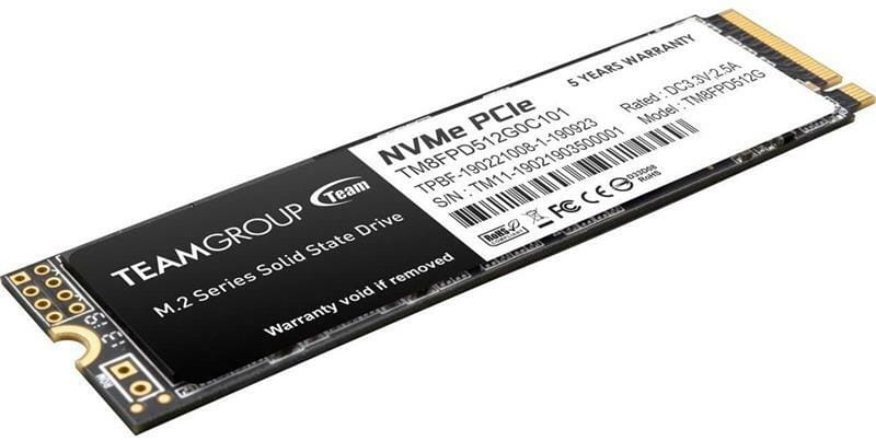 Накопитель SSD  512GB Team MP33 Pro M.2 2280 PCIe 3.0 x4 3D TLC (TM8FPD512G0C101)