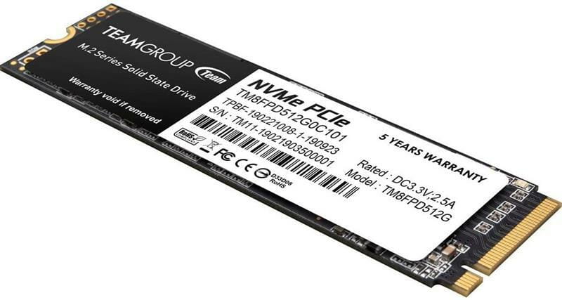 Накопитель SSD  512GB Team MP33 Pro M.2 2280 PCIe 3.0 x4 3D TLC (TM8FPD512G0C101)