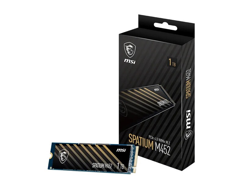 Накопитель SSD 1TB MSI Spatium M452 M.2 2280 PCIe 4.0 x4 NVMe 3D NAND TLC (S78-440L970-P83)