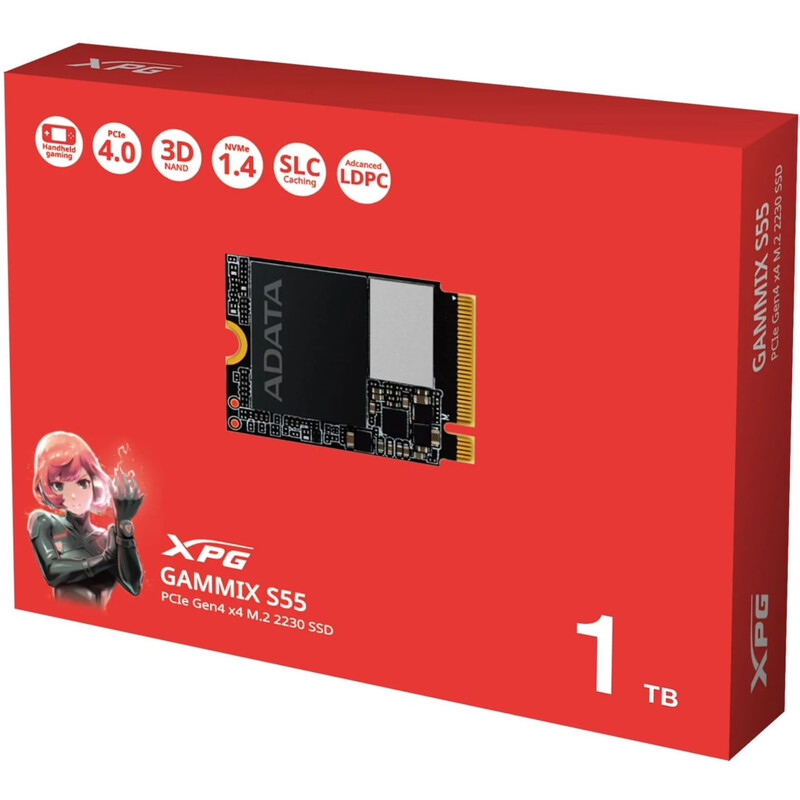 Накопичувач SSD 1TB A-Data XPG Gammix S55 M.2 2230 PCIe 4.0 x4 3D NAND (SGAMMIXS55-1T-C)
