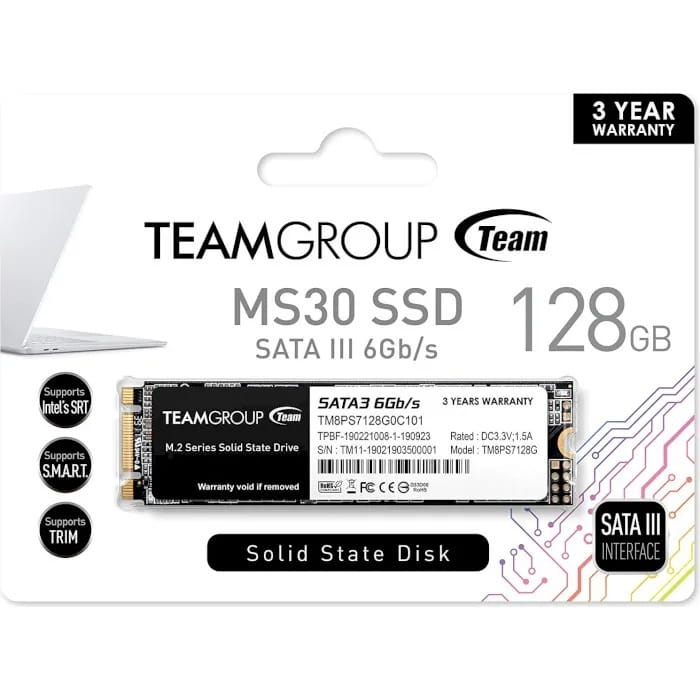 Накопитель SSD  128GB Team MS30 M.2 2280 SATAIII TLC (TM8PS7128G0C101)