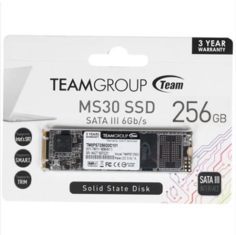 Накопитель SSD  256GB Team MS30 M.2 2280 SATAIII TLC (TM8PS7256G0C101)