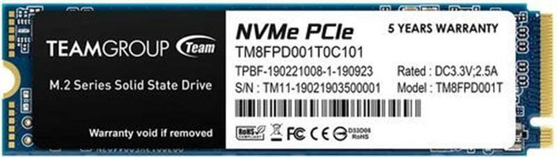 Накопитель SSD 1TB Team MP33 Pro M.2 2280 PCIe 3.0 x4 3D TLC (TM8FPD001T0C101)