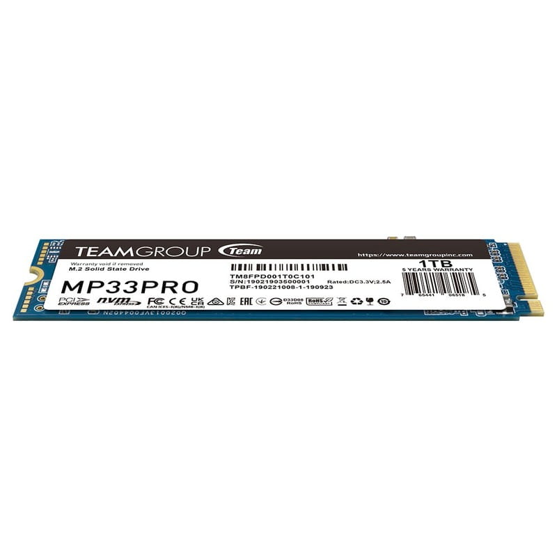 Накопитель SSD 1TB Team MP33 Pro M.2 2280 PCIe 3.0 x4 3D TLC (TM8FPD001T0C101)