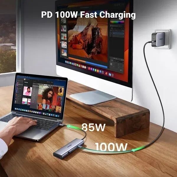 USB-хаб Ugreen CM498 USB Type-C - 3xUSB 3.0, HDMI, VGA, RJ45, PD, SD, TF (15600)