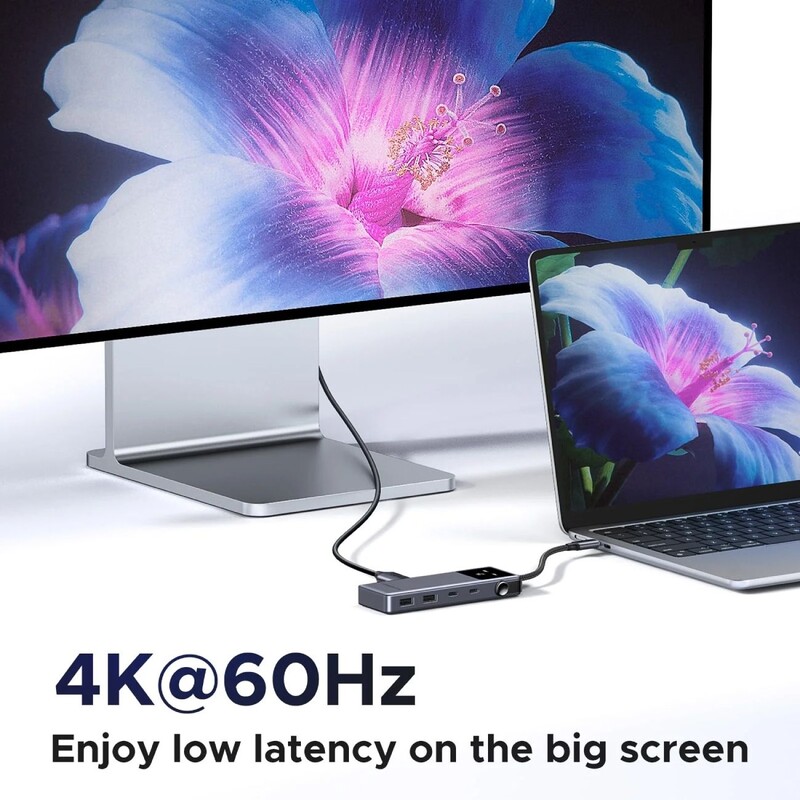 USB-хаб Ugreen CM888 USB Type-C - 2xUSB 3.2 Gen 2, 2xUSB-C 3.2 Gen 2, HDMI, PD (35998)
