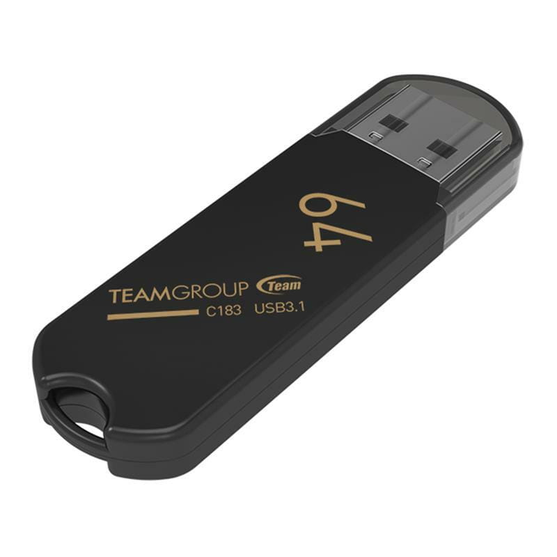 Флеш-накопичувач USB3.1 64GB Team C183 Black (TC183364GB01)