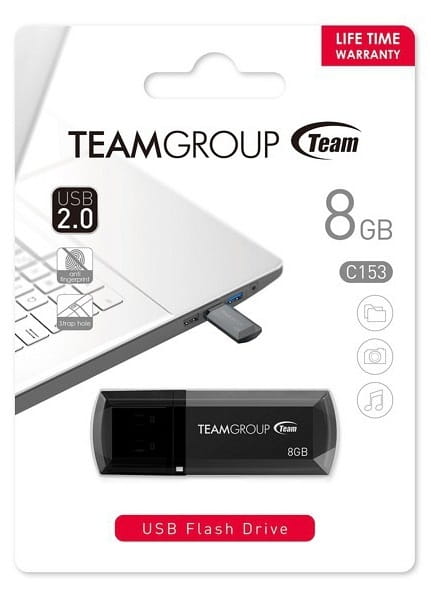 Флеш-накопитель USB   8GB Team C153 Black (TC1538GB01)