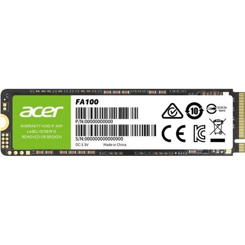 Накопичувач SSD 256GB Acer M.2 2280 PCIe 3.0 x4 3D NAND (FA100-256GB)