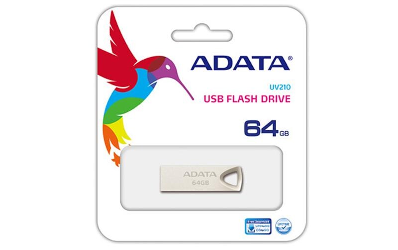 Флеш-накопитель USB 64GB A-Data UV210 Gold (AUV210-64G-RGD)