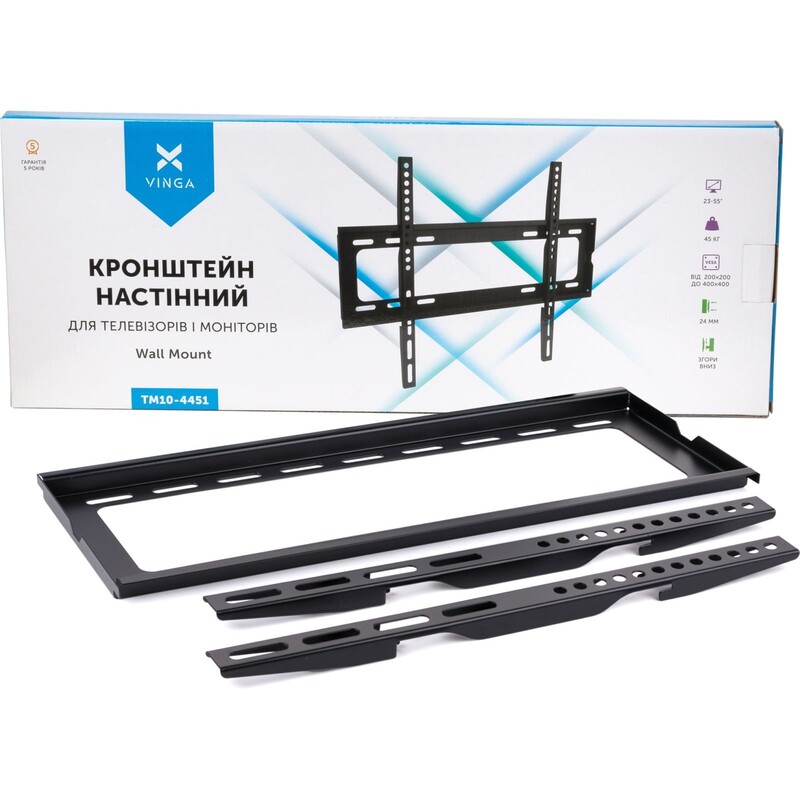 Кронштейн Vinga TM10-4451 Black (VESA400х400)