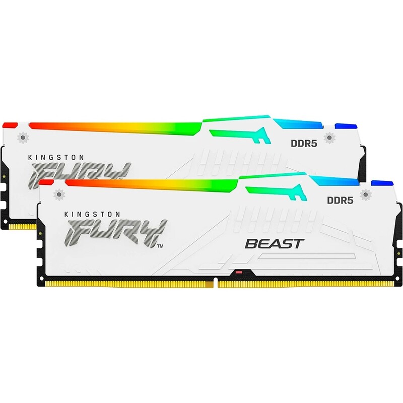 Модуль памяти DDR5 2х16GB/5600 Kingston Fury Beast White RGB (KF556C40BWAK2-32)