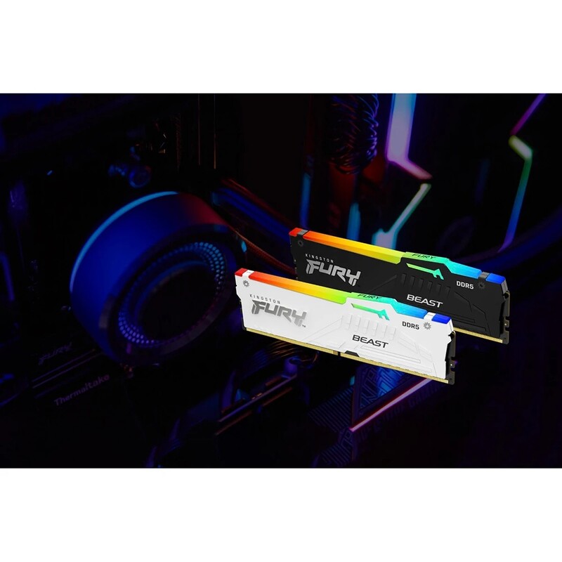 Модуль памяти DDR5 2х16GB/5600 Kingston Fury Beast White RGB (KF556C40BWAK2-32)
