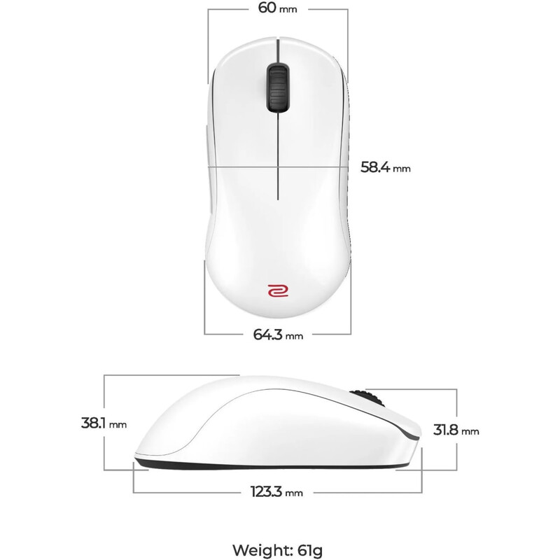 Миша бездротова Zowie U2-DW White (9H.N4PBE.A3E)