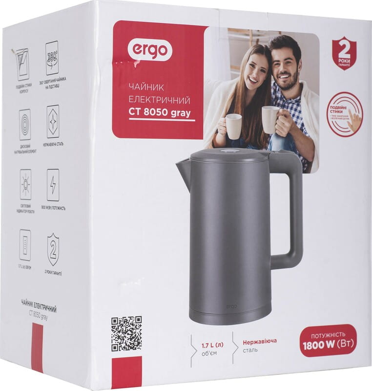 Электрочайник Ergo CT 8050 grey
