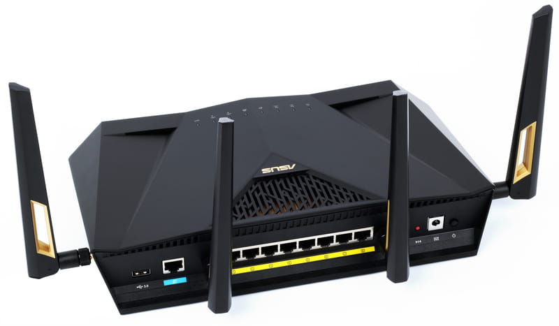 Беспроводной маршрутизатор Asus RT-AX88U (AX6000, 1xGE WAN, 8xGE LAN, 2xUSB 3.1, MU-MIMO, 4 внешние антенны)