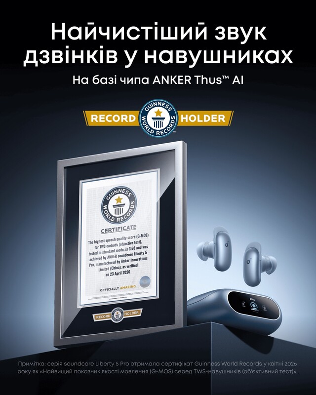 Bluetooth-гарнітура Anker SoundCore Liberty 5 Pro Blue (D1203G31)