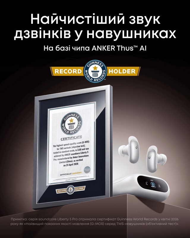 Bluetooth-гарнітура Anker SoundCore Liberty 5 Pro White (D1203G21)