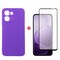 Фото - Чохол-накладка Dengos Carbon для Oppo A6x Violet (DG-KM-193) + захисне скло | click.ua